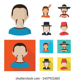 Vector illustration of imitator and resident icon. Collection of imitator and culture vector icon for stock.