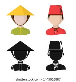 Vector illustration of imitator and resident icon. Set of imitator and culture vector icon for stock.