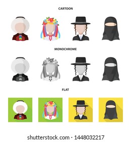 Vector illustration of imitator and resident icon. Collection of imitator and culture vector icon for stock.