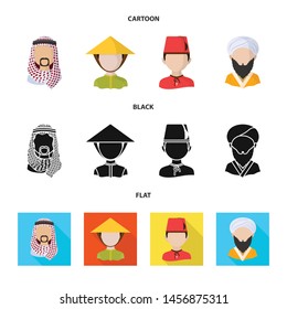Vector illustration of imitator and resident icon. Set of imitator and culture stock vector illustration.