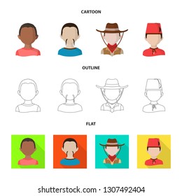 Vector illustration of imitator and resident logo. Collection of imitator and culture vector icon for stock.