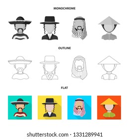 Vector illustration of imitator and resident logo. Collection of imitator and culture vector icon for stock.