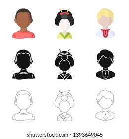 Vector illustration of imitator and resident logo. Collection of imitator and culture stock symbol for web.