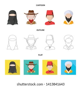 Vector illustration of imitator and resident logo. Set of imitator and culture vector icon for stock.