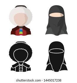 Vector illustration of imitator and resident logo. Collection of imitator and culture stock vector illustration.