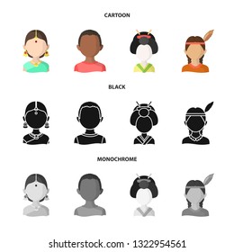 Vector illustration of imitator and resident sign. Set of imitator and culture stock vector illustration.
