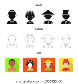 Vector illustration of imitator and resident sign. Set of imitator and culture stock vector illustration.