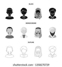 Vector illustration of imitator and resident sign. Set of imitator and culture stock symbol for web.