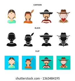 Vector illustration of imitator and resident sign. Collection of imitator and culture stock vector illustration.