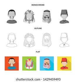Vector illustration of imitator and resident sign. Set of imitator and culture stock vector illustration.