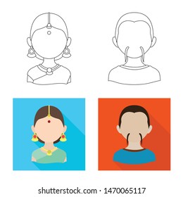 Vector illustration of imitator and resident sign. Collection of imitator and culture stock symbol for web.
