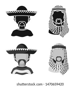 Vector illustration of imitator and resident sign. Set of imitator and culture vector icon for stock.