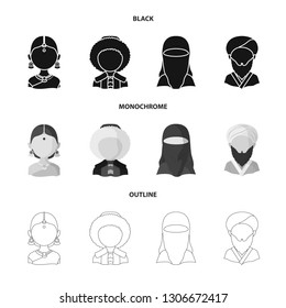 Vector illustration of imitator and resident symbol. Set of imitator and culture vector icon for stock.