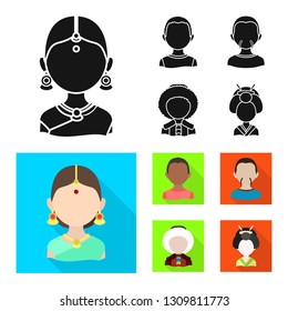 Vector illustration of imitator and resident symbol. Set of imitator and culture stock symbol for web.