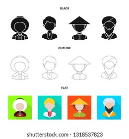 Vector illustration of imitator and resident symbol. Set of imitator and culture vector icon for stock.