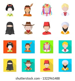 Vector illustration of imitator and resident symbol. Collection of imitator and culture stock vector illustration.