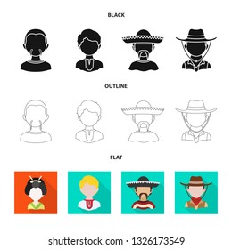 Vector illustration of imitator and resident symbol. Set of imitator and culture stock vector illustration.