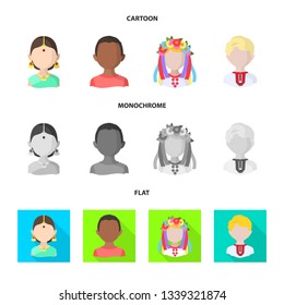 Vector illustration of imitator and resident symbol. Set of imitator and culture stock vector illustration.