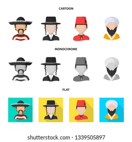 Vector illustration of imitator and resident symbol. Collection of imitator and culture vector icon for stock.
