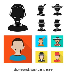 Vector illustration of imitator and resident symbol. Collection of imitator and culture stock symbol for web.