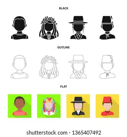 Vector illustration of imitator and resident symbol. Set of imitator and culture stock vector illustration.