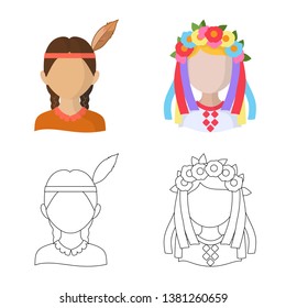 Vector illustration of imitator and resident symbol. Collection of imitator and culture vector icon for stock.