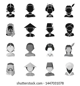 Vector illustration of imitator and resident symbol. Collection of imitator and culture stock vector illustration.