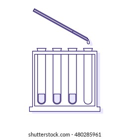 Vector illustration of immunological tests. Vector  outlined  illustration. 