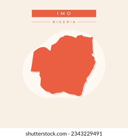Vector illustration vector of Imo map Nigeria