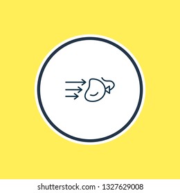 Vector illustration of impact icon line. Beautiful emotions element also can be used as hit icon element.