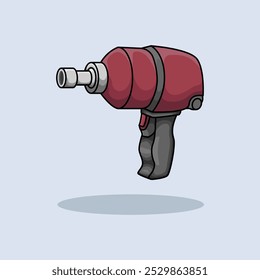 Vector illustration Impact Wrench. Vector design Wrench. Impact Wrench Repair Tool Vector Cartoon design illustration and icon for website, digital and print