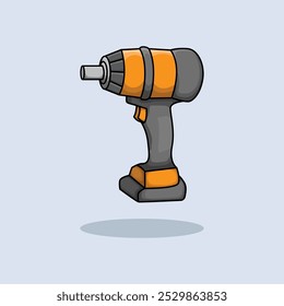 Vector illustration Impact Wrench. Vector design Wrench. Impact Wrench Repair Tool Vector Cartoon design illustration and icon for website, digital and print