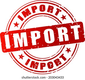 Vector Illustration Of Import Stamp Icon