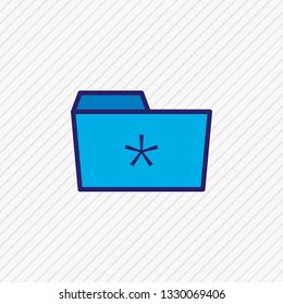 Vector illustration of important folder icon colored line. Beautiful folder element also can be used as premium icon element.