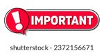 Vector Illustration Important Label. Info sign, information icon. Important attention notice sign. Modern Web Banner With Exclamation Mark. Announce message banner important. Attention please. 
