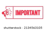 Vector Illustration Important Sign With Speaker