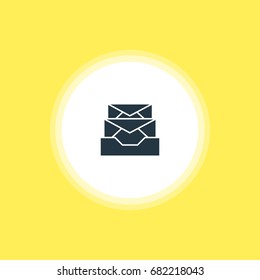 Vector Illustration Of Inbox Icon. Beautiful Web Element Also Can Be Used As Messages Element.
