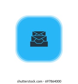Vector Illustration Of Inbox Icon. Beautiful Internet Element Also Can Be Used As Messages Element.