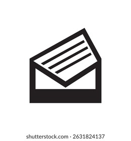 Vector illustration of inbox silhouette icon