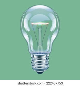 Vector illustration of incandescent bulb. EPS 10.