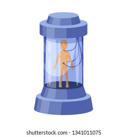 Vector illustration of incubator and biology icon. Collection of incubator and equipment stock symbol for web.