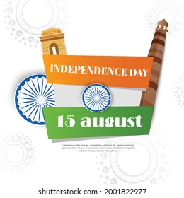 vector illustration of independence day. 15 August vector design. holiday graphic icons.