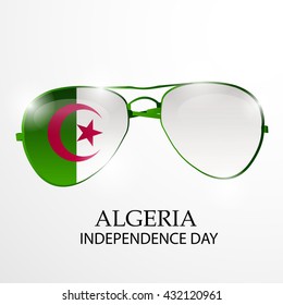 Vector illustration of Independence day of Algeria.