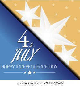 Vector illustration for independence day of America, fourth of July.