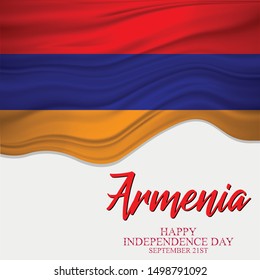 Vector illustration of Independence day in Armenia Celebration on September 21.