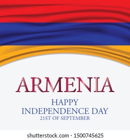 Vector illustration of Independence day in Armenia Celebration on September 21st.