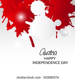 Vector illustration for independence day of Austria.