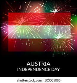 Vector illustration for independence day of Austria.