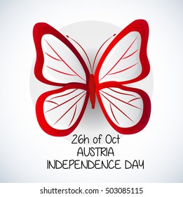 Vector illustration for independence day of Austria.
