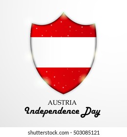 Vector illustration for independence day of Austria.